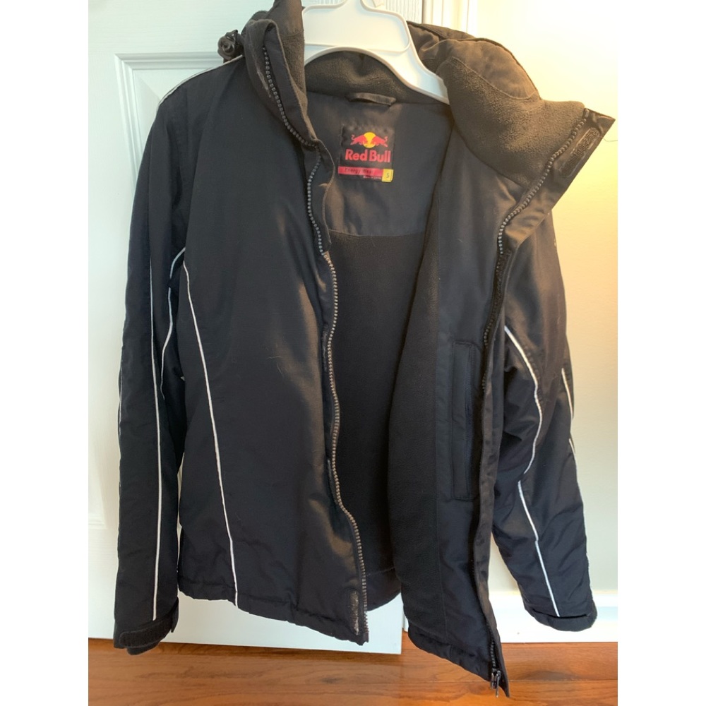 Women’s jacket, dark navy, size small, 2 front pockets w/zipper & 1 inside